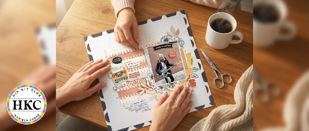 September 2025 Hip Kits Scrapbook Layout by Daniela Janke